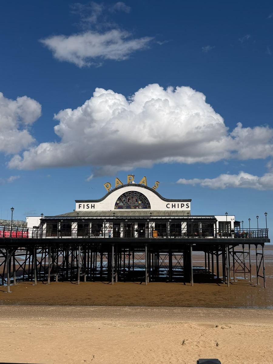 Cleethorpes pier and beach