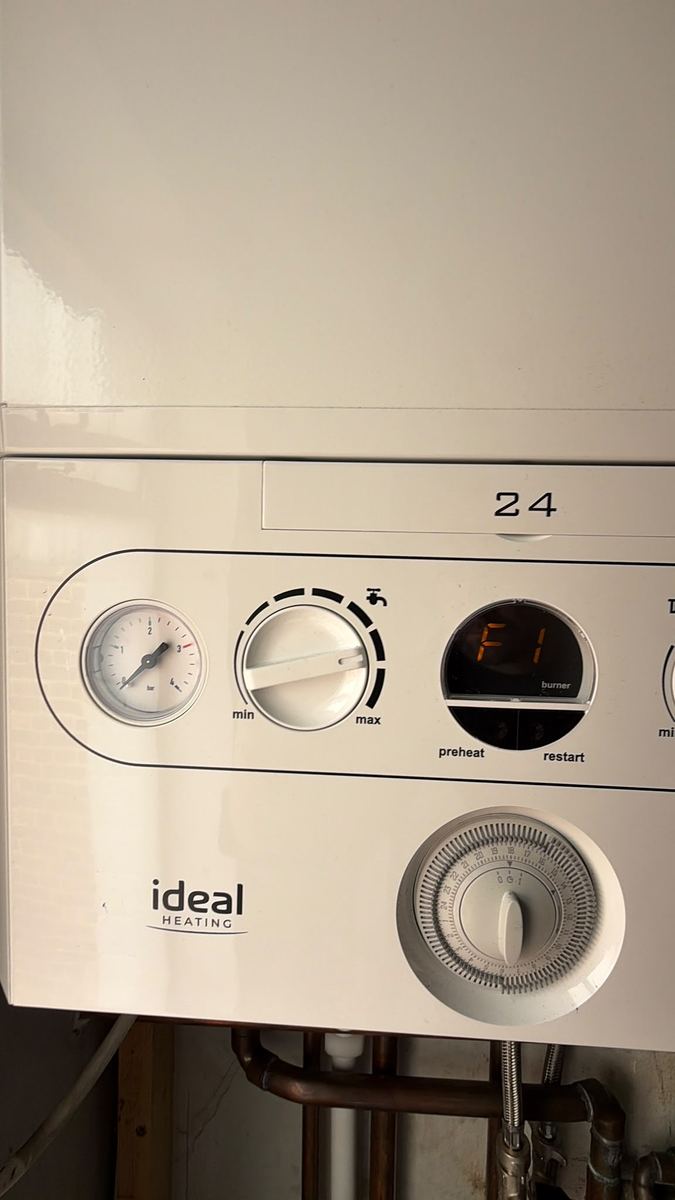 Controls on an Ideal combi boiler
